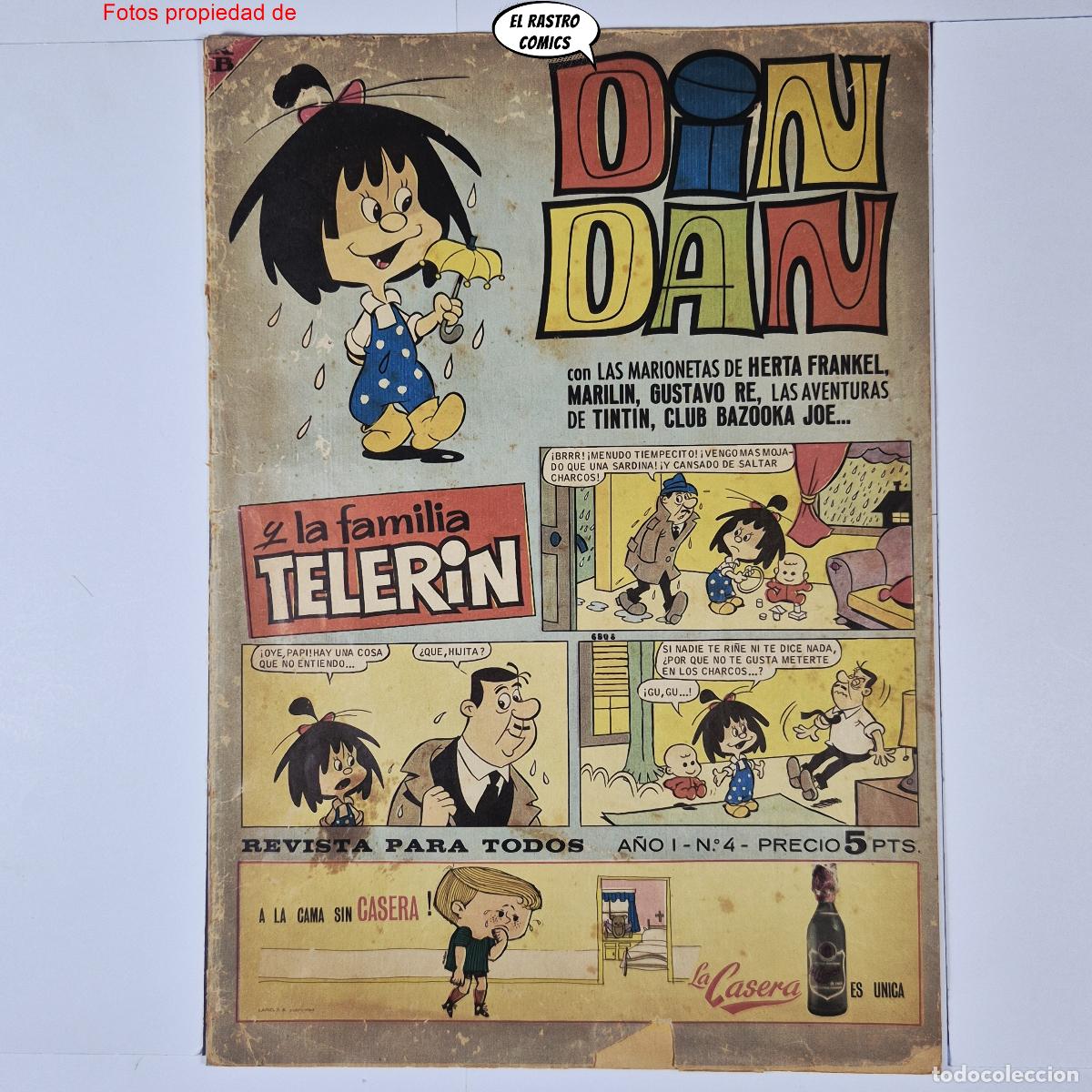 Tebeos: Din Dan n&ordm; 4, La familia Telerin, ed. Bruguera 1965