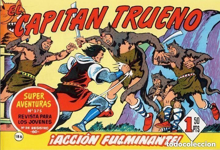 Tebeos: EL CAPITAN TRUENO N&ordm; 186 (FACSIMIL) - BRUGUERA - MUY BUEN ESTADO - OFM16