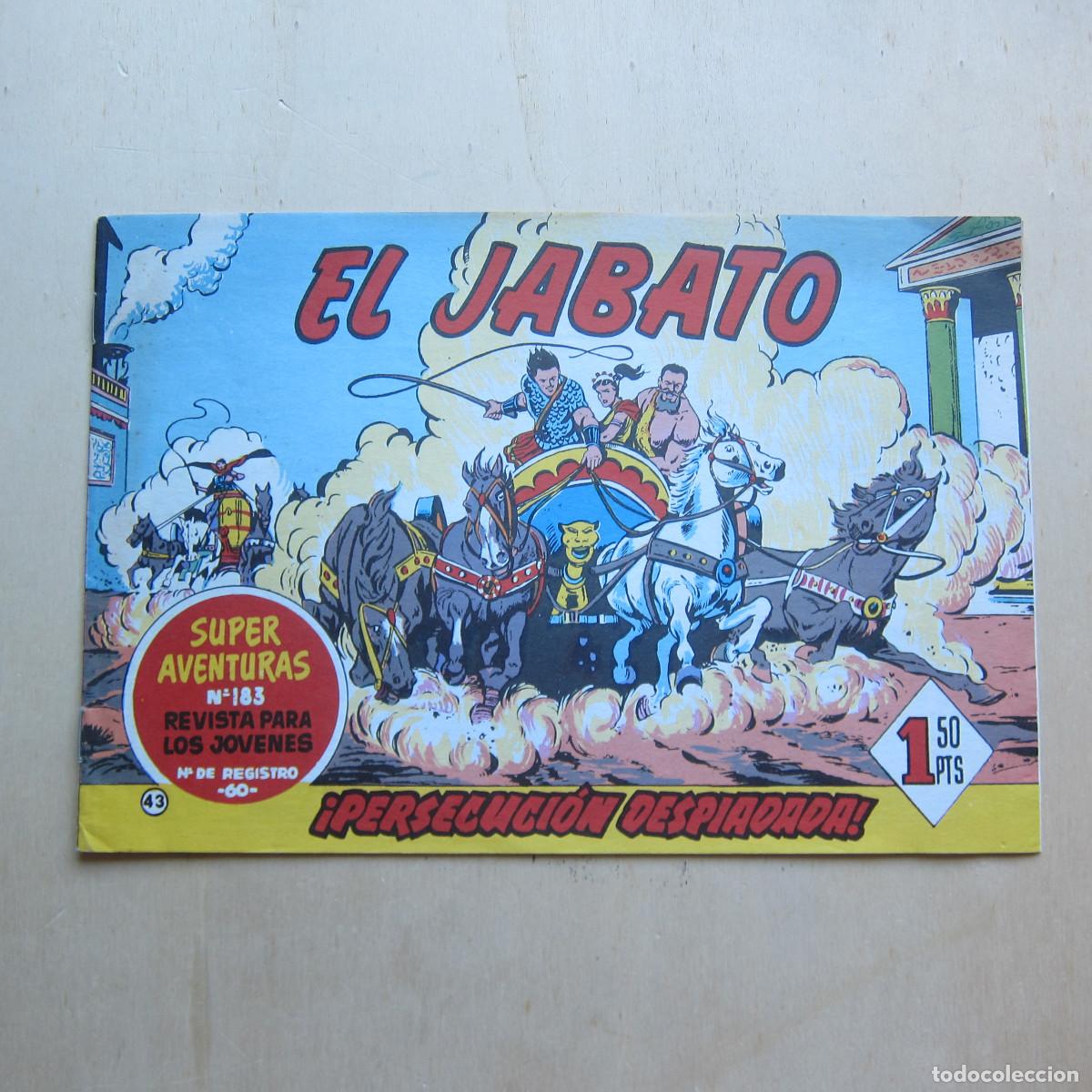 Tebeos: EL JABATO - &iexcl;PERSECUCI&Oacute;N DESPIADADA! (SUPER AVENTURAS BRUGUERA) N183 / 43. 1958. COMIC