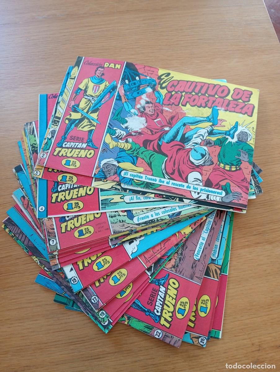 Tebeos: LOTE 25 EJEMPLARES COLECCI&Oacute;N DAN SERIE CAPIT&Aacute;N TRUENO (DE 56). GRAPA. BRUGUERA. CONSULTAR N&Uacute;MEROS.