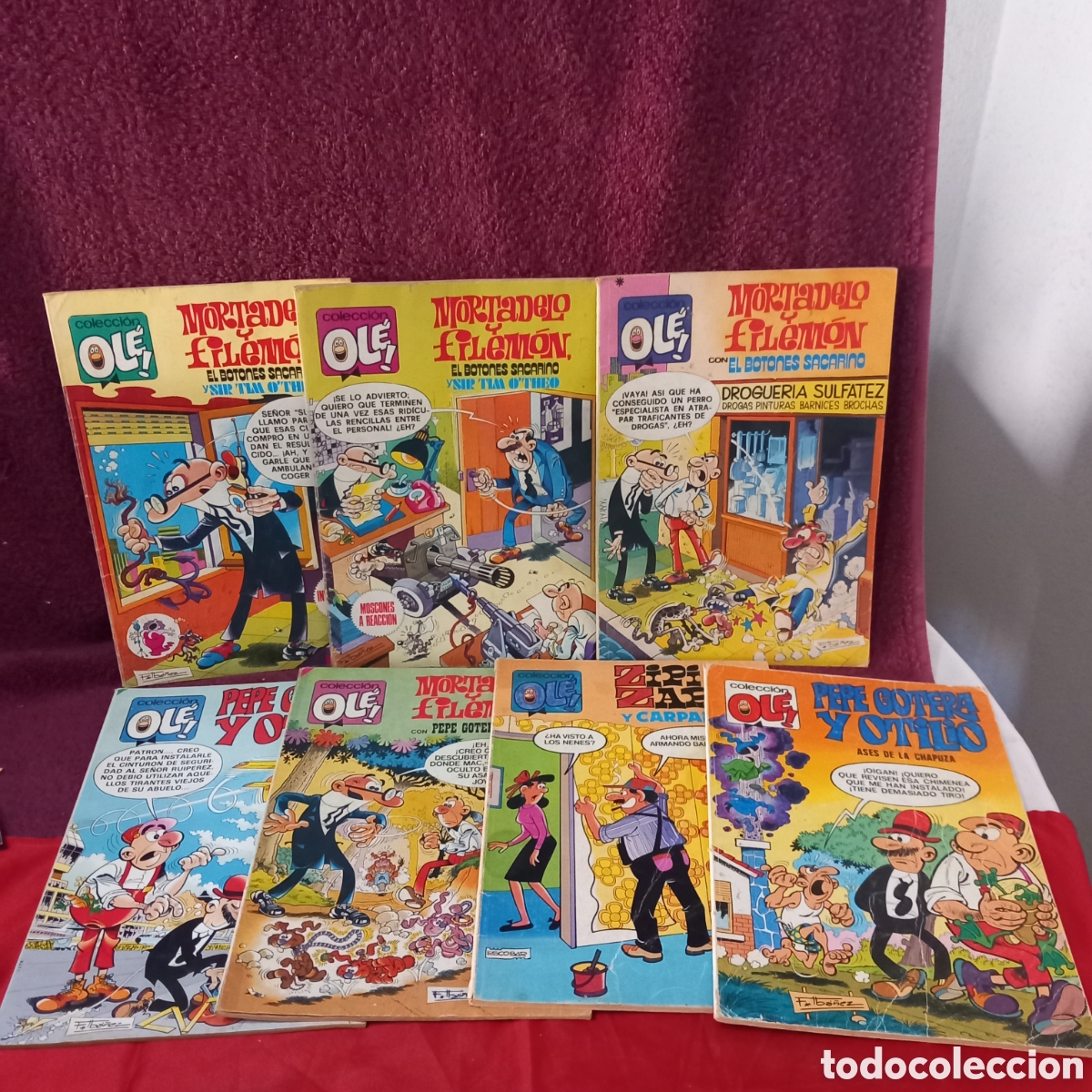 Tebeos: 9&times;COMICS OL&Eacute;(MORTADELO Y FILEMON+PEPE GOTERA+ZIPI Y ZAPE+BOTONES SACARINO)