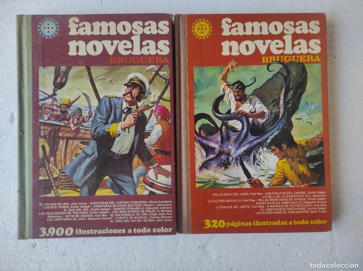 Tebeos: lote 2 tomos de BRUGUERA FAMOSAS NOVELAS cada uno con veinte tebeos de JOYAS LITERARIAS JUVENI