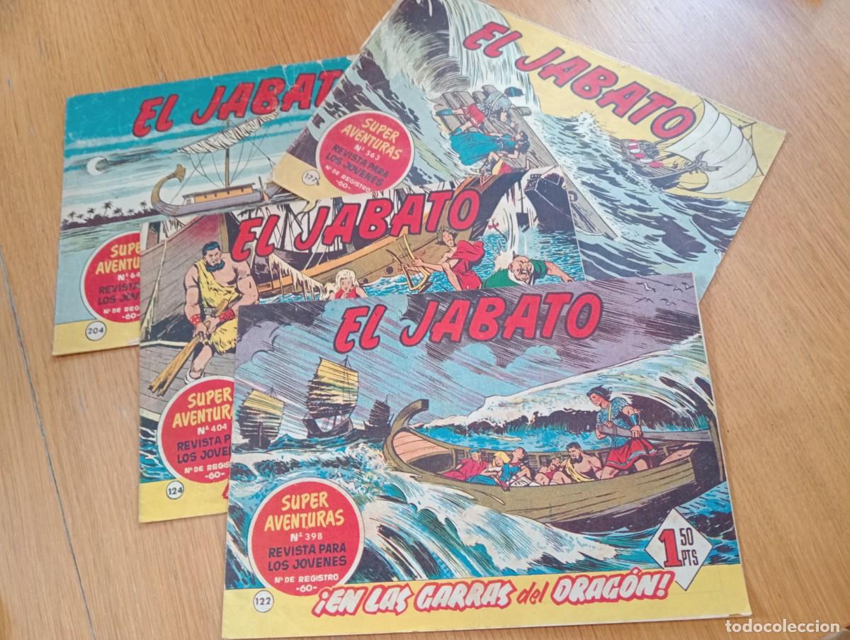 Tebeos: LOTE CON 4 ORIGINALES DE EL JABATO (DE 381). GRAPA. BRUGUERA. 1961 &ndash; 62.