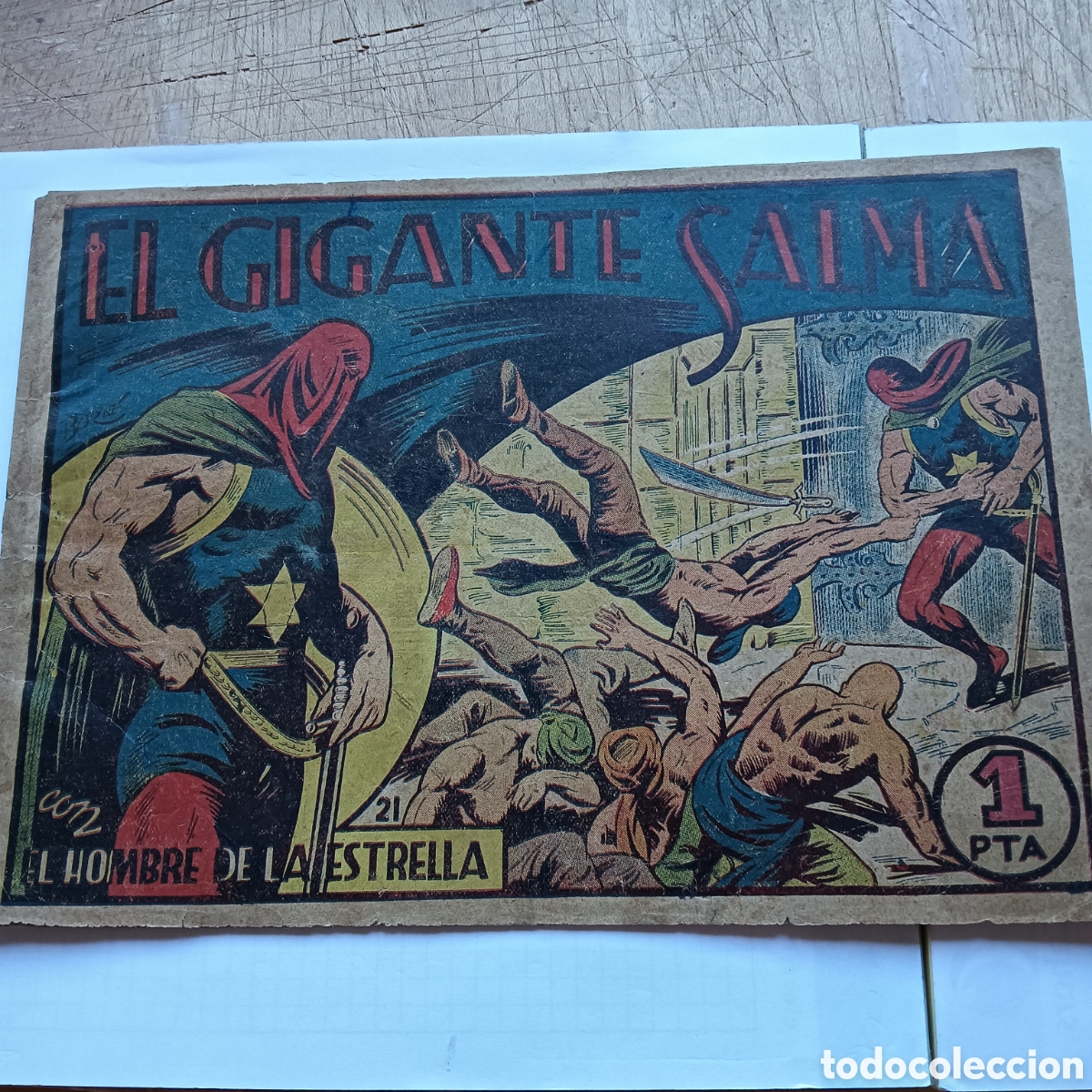 Tebeos: EL HOMBRE DE LA ESTRELLA NUM 21 EDITORIAL BRUGERA ORIGINAL 1947