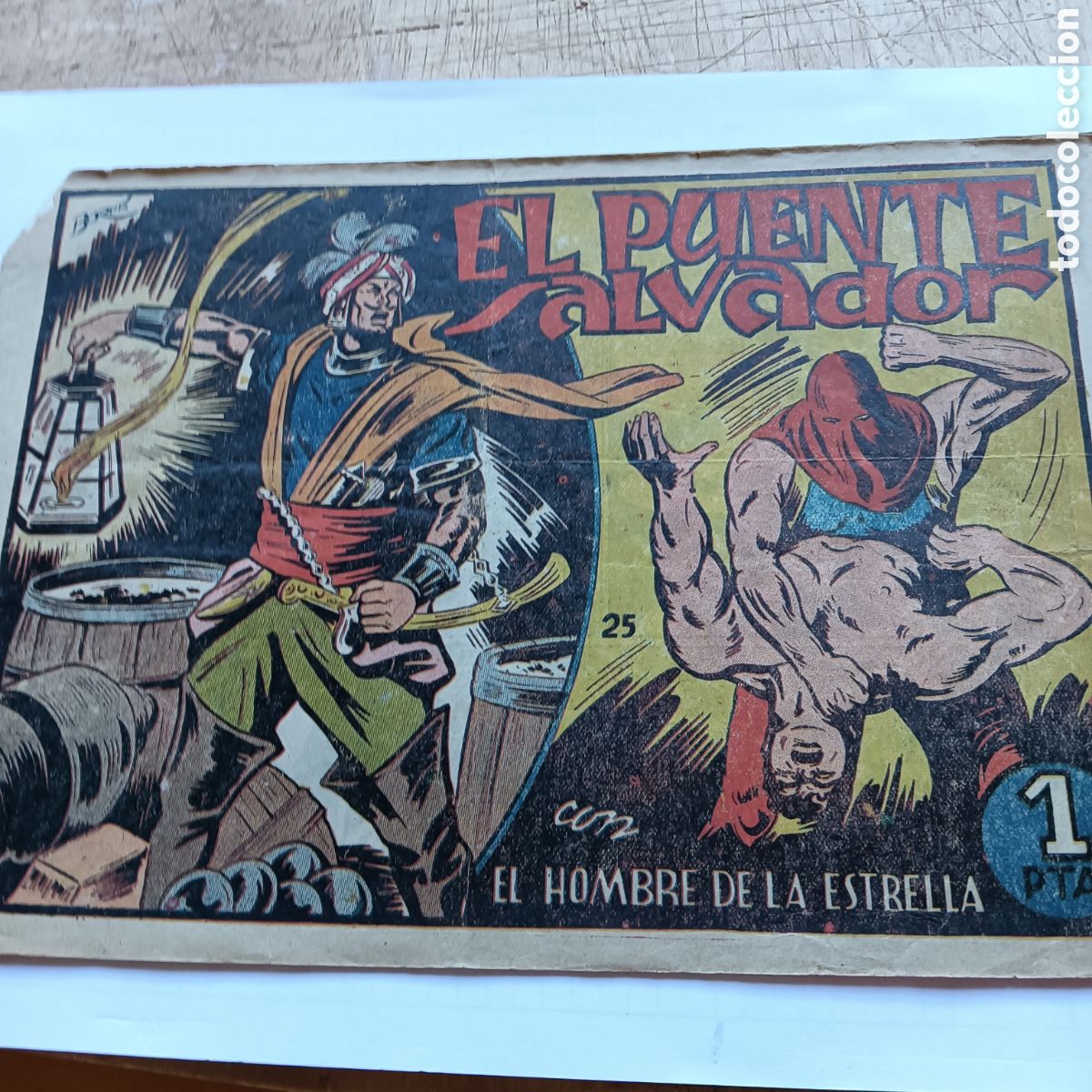 Tebeos: EL HOMBRE DE LA ESTRELLA NUM 25 EDITORIAL BRUGERA ORIGINAL 1947