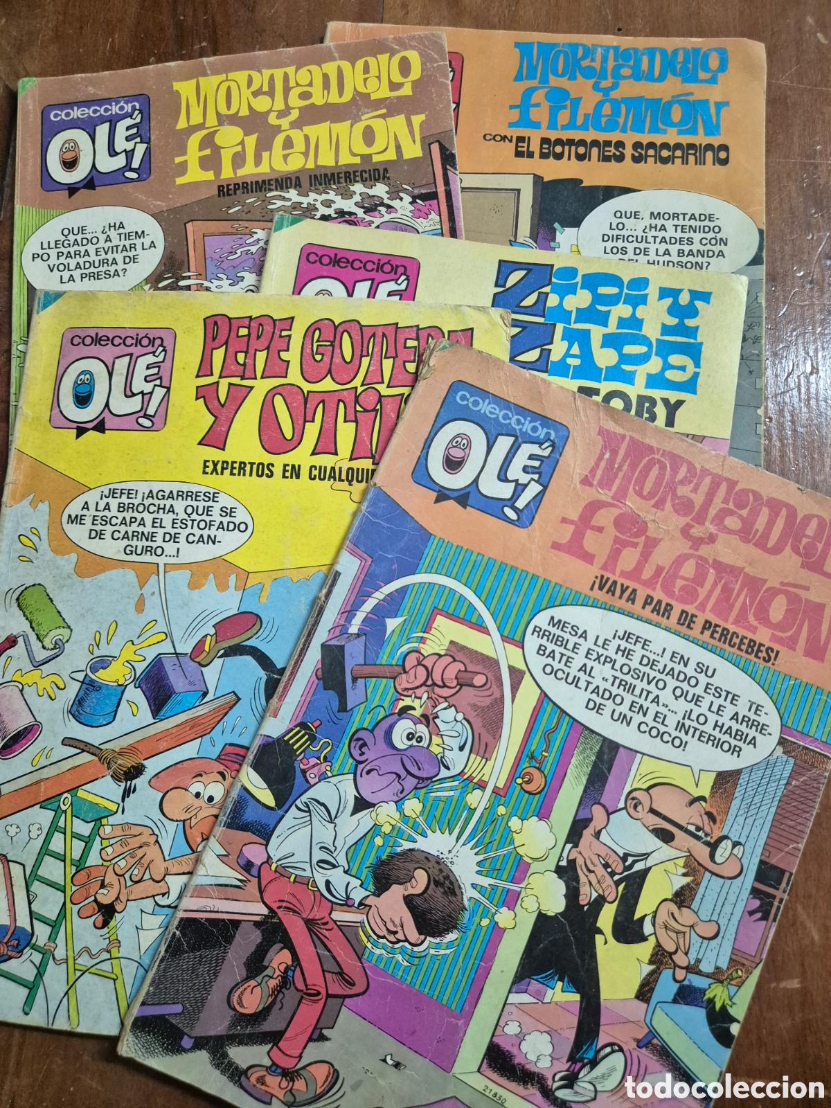 Tebeos: 5 OLE MORTADELO Y FILEMON PEPE GOTERA ZIPI ZAPE