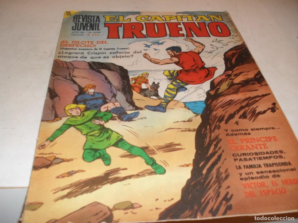 Tebeos: CAPITAN TRUENO EXTRA N&ordm; 424,ULTIMOS Y DIFICILES N&ordm;,EL ISLOTE DEL DESPECHO,DE 427.BRUGUERA,1960