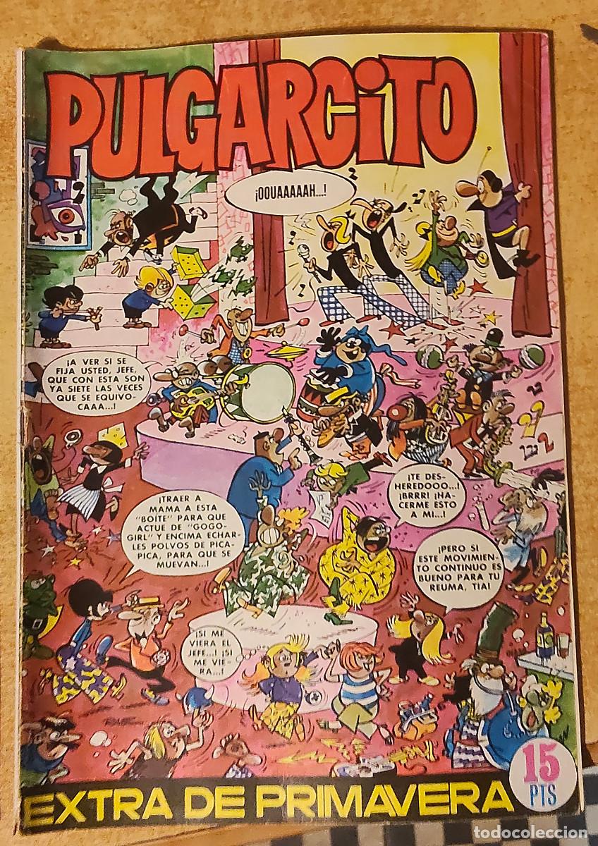 Tebeos: Pulgarcito Extra de Primavera, 1971. 68 p&aacute;ginas en color y bitono. Con p&oacute;ster de Pe&ntilde;arroya