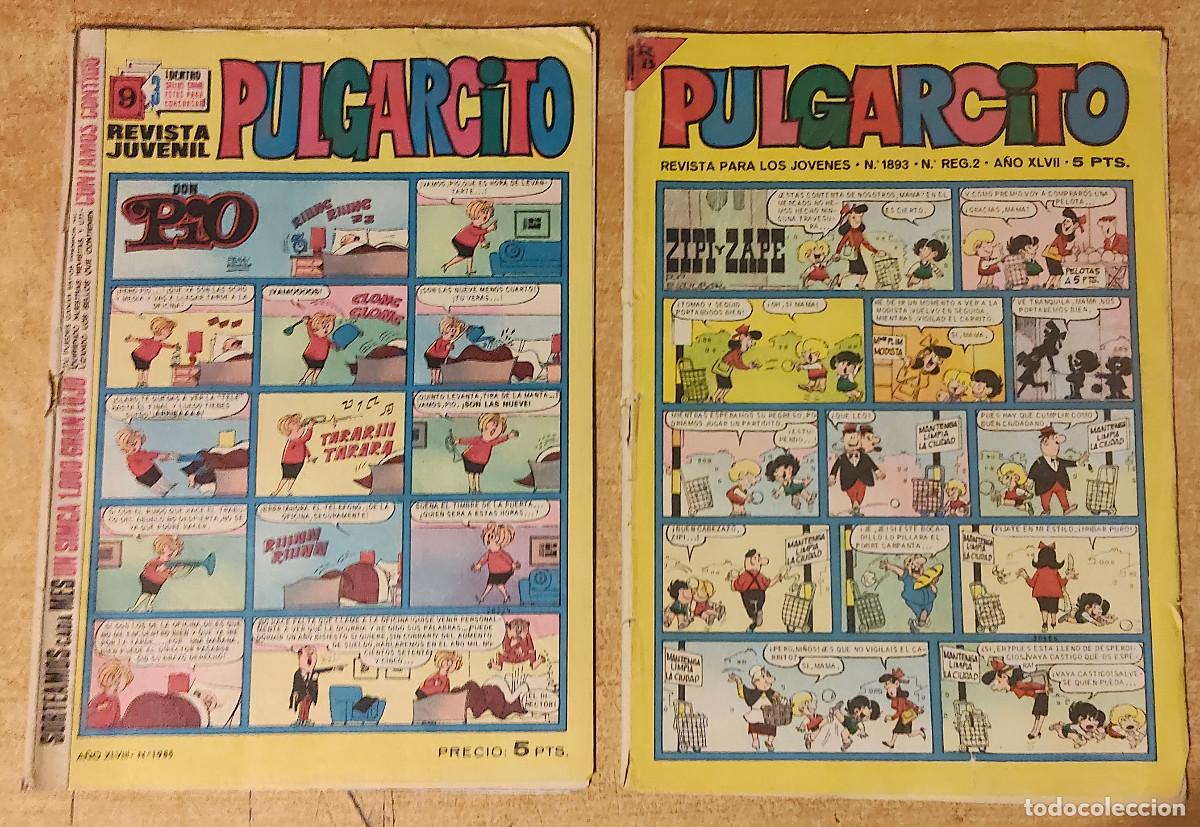 Tebeos: Pulgarcito comic -lote de 2 tebeos Editorial Bruguera - a&ntilde;o 1965