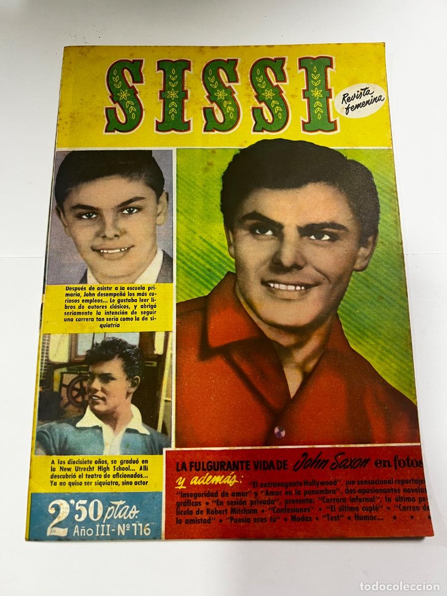 Tebeos: SISSI. N&deg; 116. A&Ntilde;O III. LA FULGURANTE VIDA DE JOHN SAXON EN FOTO. BRUGUERA. REVISTA FEMENINA.
