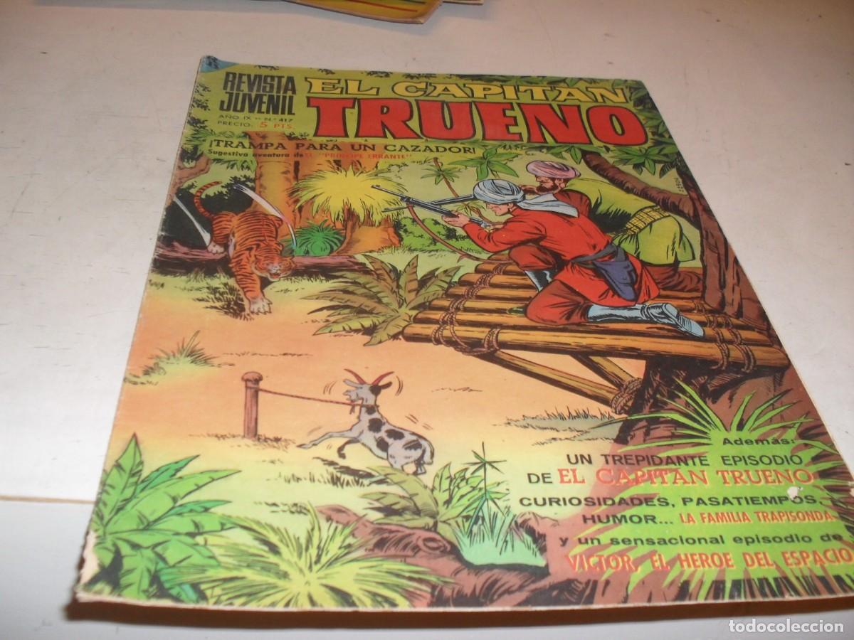 Tebeos: CAPITAN TRUENO EXTRA N&ordm; 417,LOS `PRISIONEROS DEL GRAN DUQUE,DE F.MAN,DE 427.BRUGUERA,1960