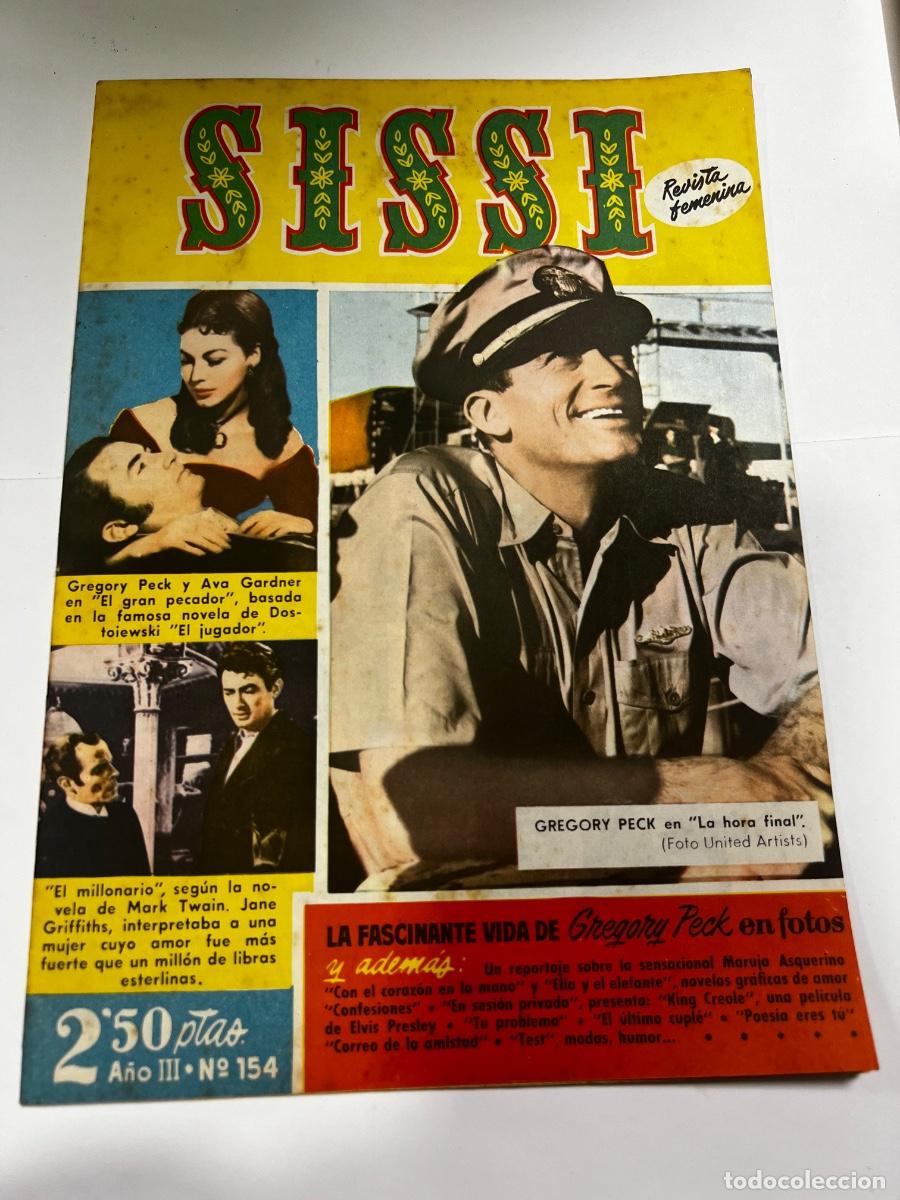 Tebeos: SISSI. N&deg; 154. A&Ntilde;O III. LA FASCINANTE VIDA DE GREGORY PECK EN FOTO. BRUGUERA. REVISTA FEMENINA.