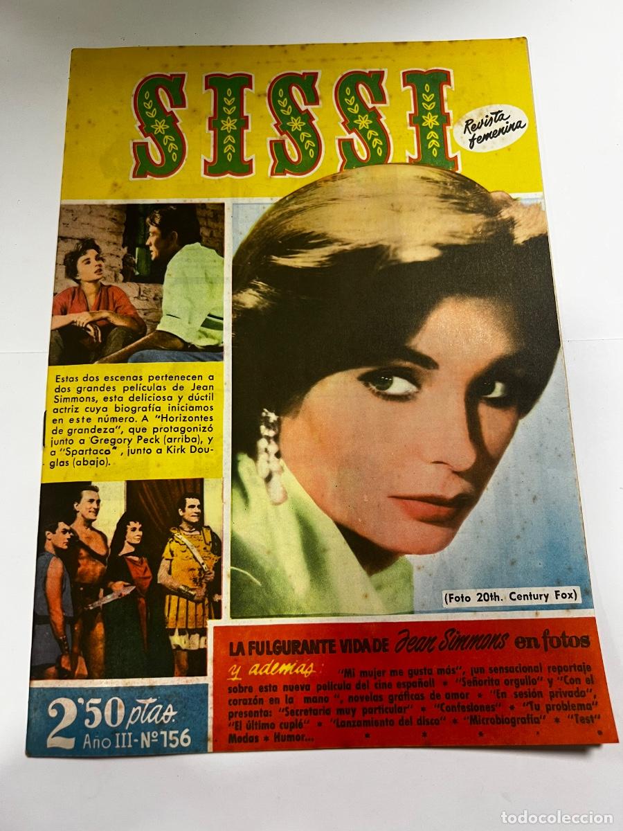 Tebeos: SISSI. N&deg; 156. A&Ntilde;O III. LA FULGURANTE VIDA DE JEAN SIMMONS EN FOTO. BRUGUERA. REVISTA FEMENINA.