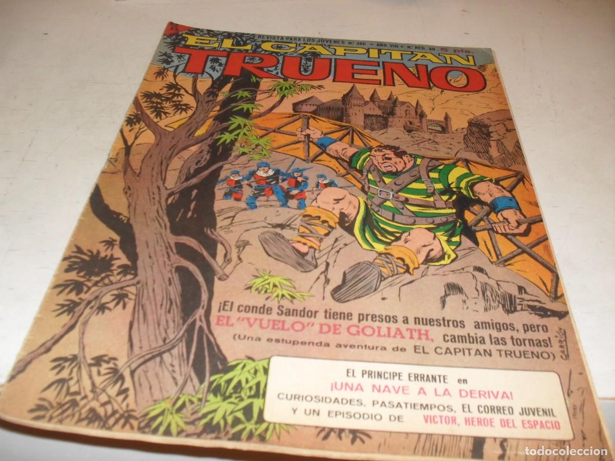 Tebeos: CAPITAN TRUENO EXTRA N&ordm; 386,EL VUELO DE GOLIATH,DE CARRION,DE 427.BRUGUERA,1960