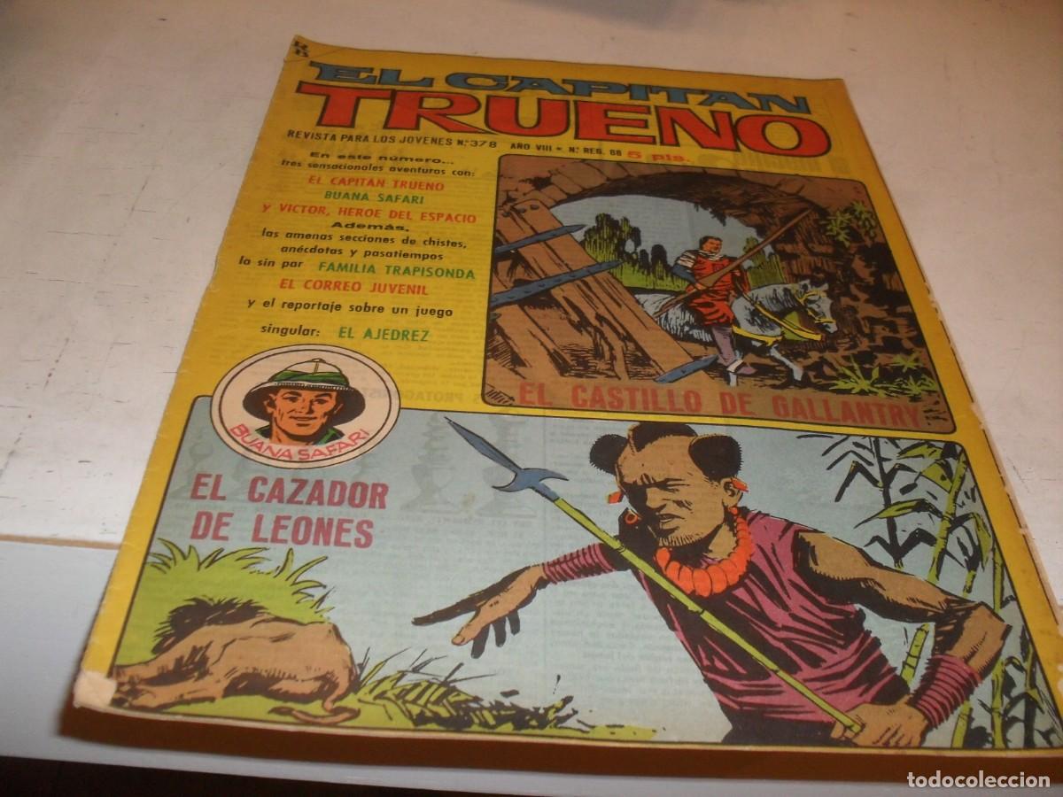 Tebeos: CAPITAN TRUENO EXTRA N&ordm; 378,CON BUANA SAFARI:EL CAZADOR DE LEONES,DE 427.BRUGUERA,1960