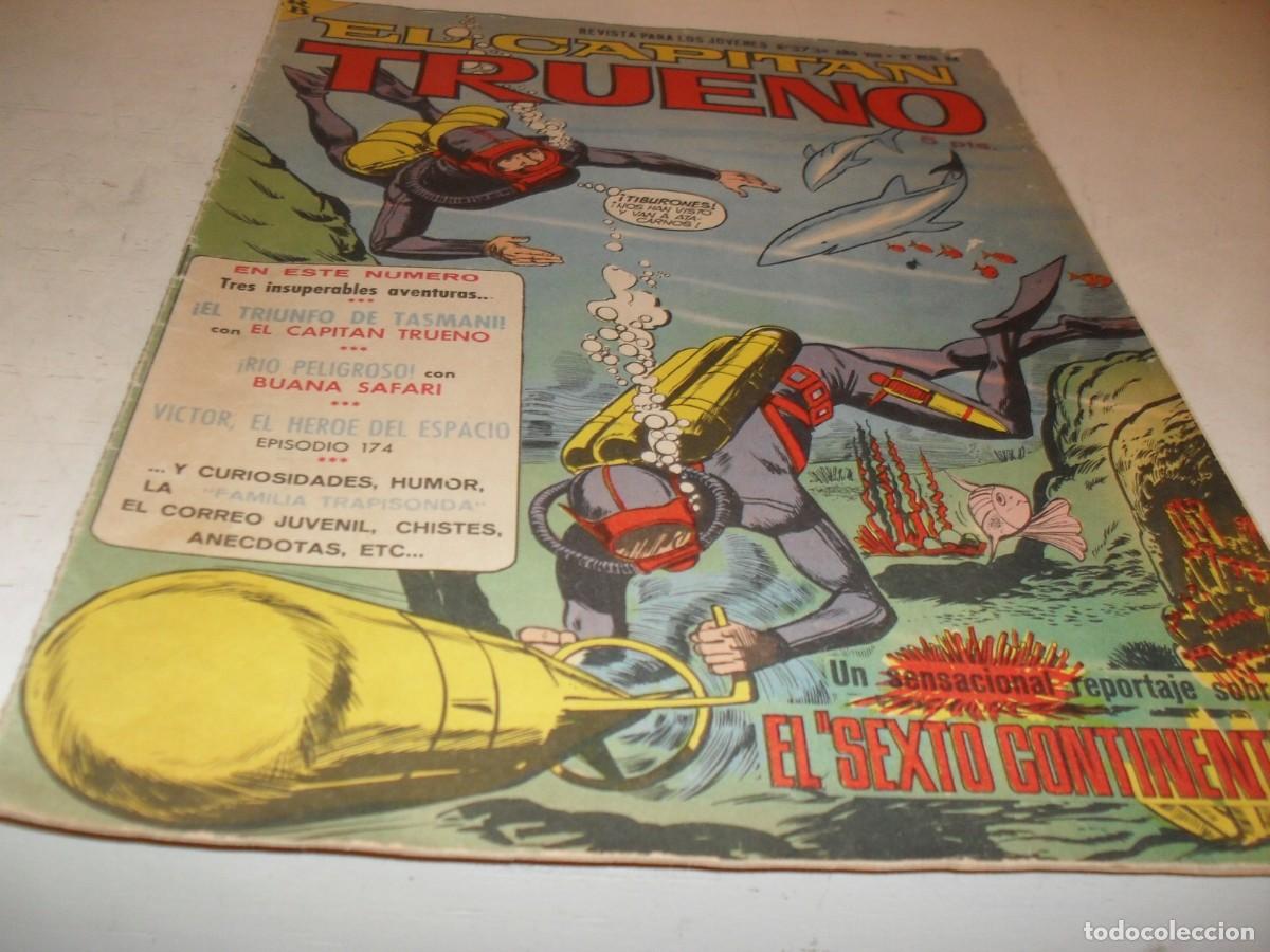 Tebeos: CAPITAN TRUENO EXTRA N&ordm; 373,CON REPORTAJE SOBRE EL SEXTO CONTINENTE,DE 427.BRUGUERA,1960