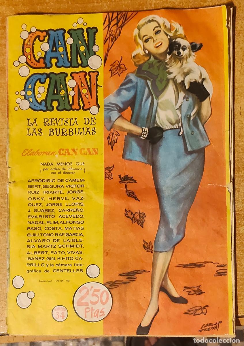 Tebeos: can can , numero 34 , la revista de las burbujas , bruguera 1858 , detras diana dors
