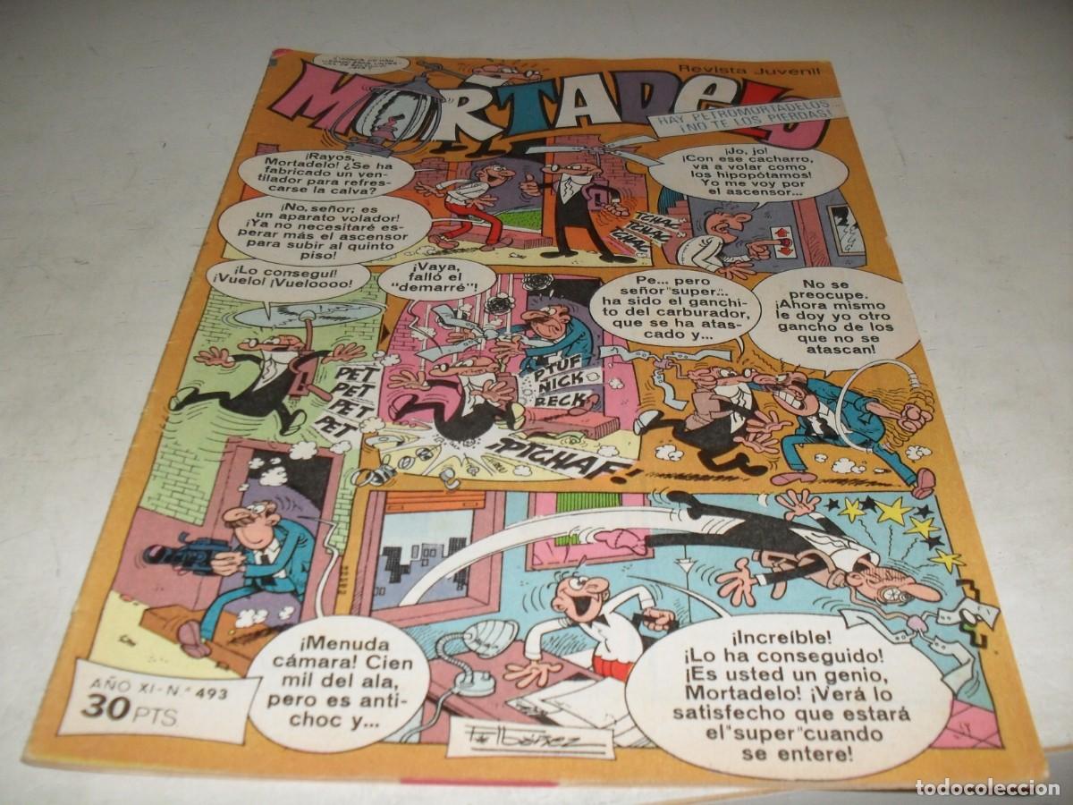 Tebeos: MORTADELO N&ordm;493,CON BILLETES DE 100,250 Y 1000 PETROMORTADELOS.DE 645,BRUGUERA,1970