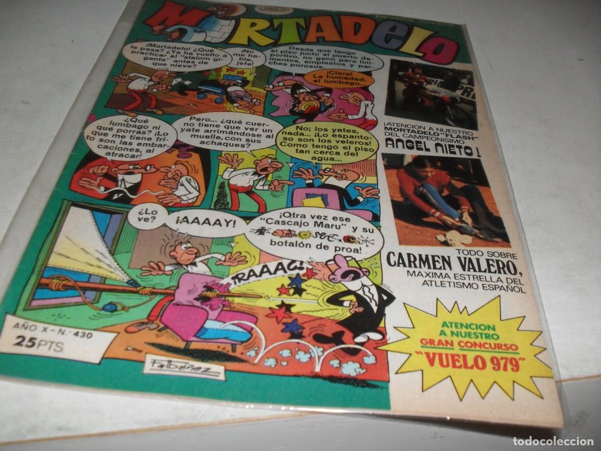 Tebeos: MORTADELO N&ordm; 430,CON ENTREVISTA A ANGEL NIETO.DE 645,BRUGUERA,1970
