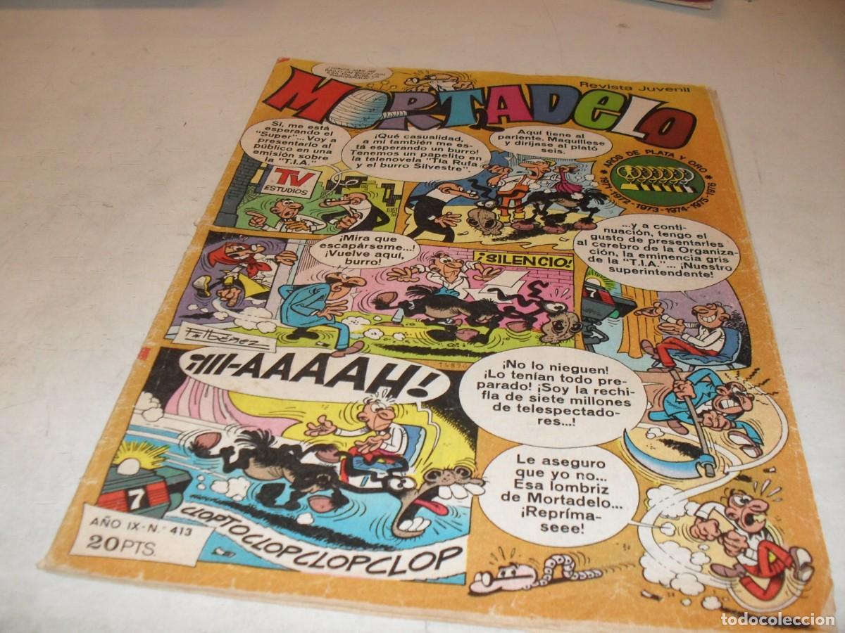 Tebeos: MORTADELO N&ordm; 413,EN CONTRAPORTADA COMIC DE MU&Ntilde;ECO PACHUCHO.DE 645,BRUGUERA,1970