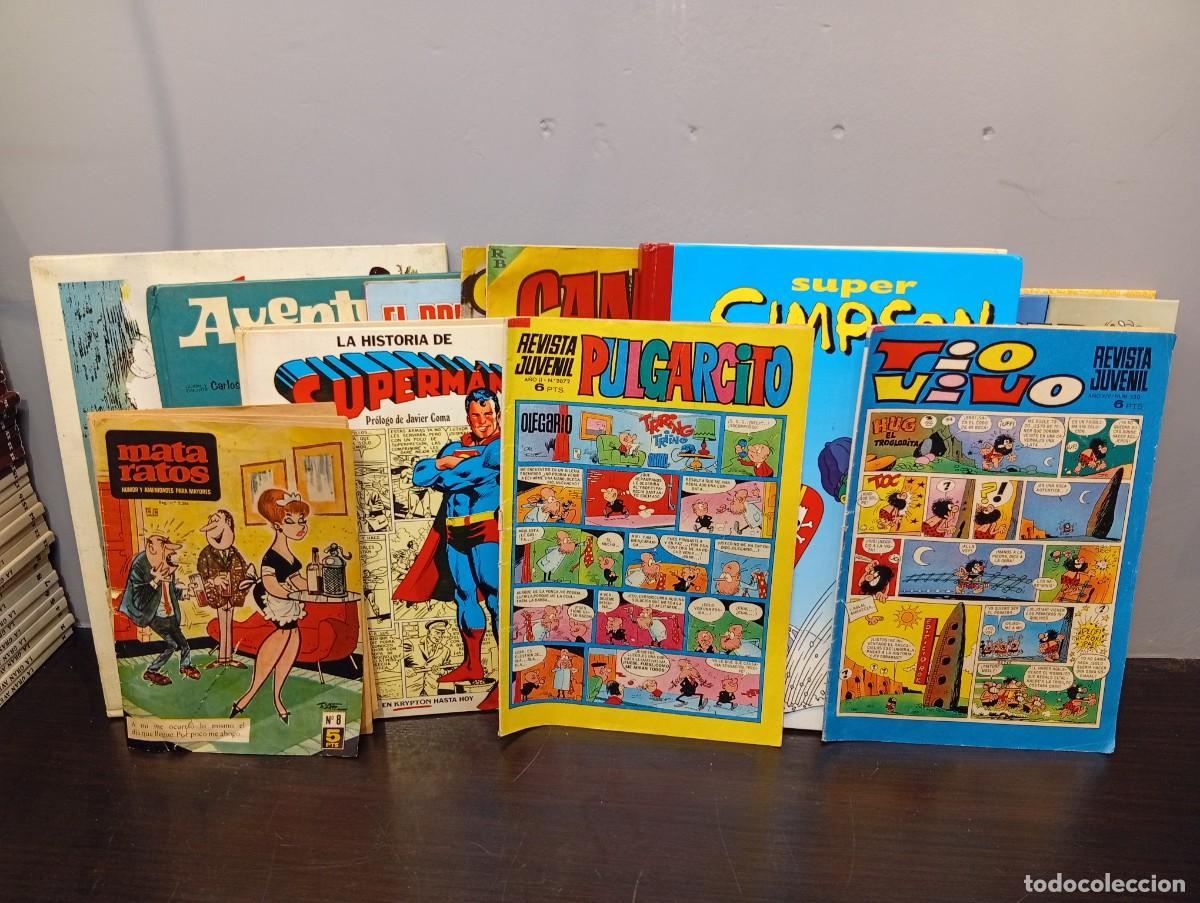 Tebeos: LOTE COMICS MATA RATOS,TIO VIVO,PULGARCITO,SUPERMAN,SUPER HUMOR,CAN CAN-TEBEOS EDITORIAL BRUGUERA-