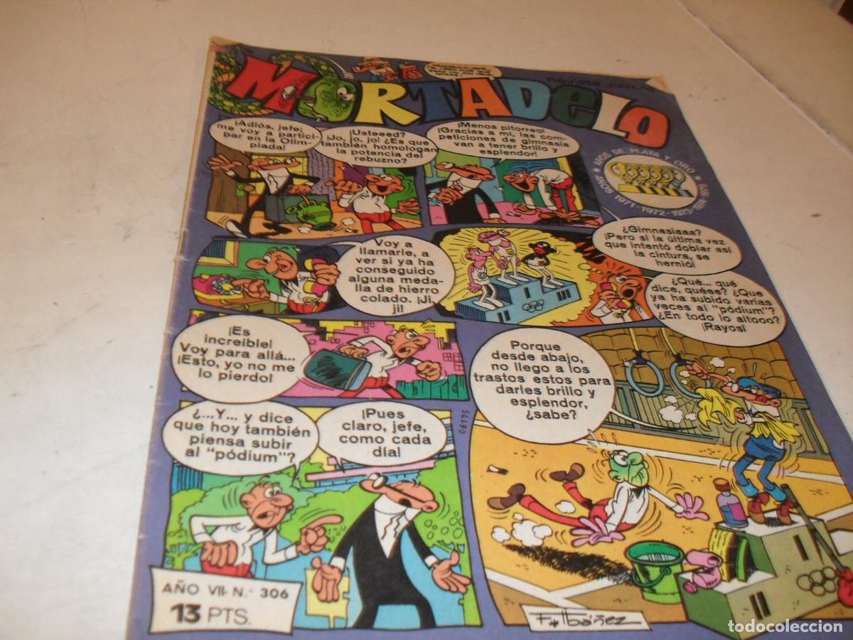 Tebeos: MORTADELO N&ordm; 306,CON EL CASO DEL CALCETIN,DE 645,BRUGUERA,1970