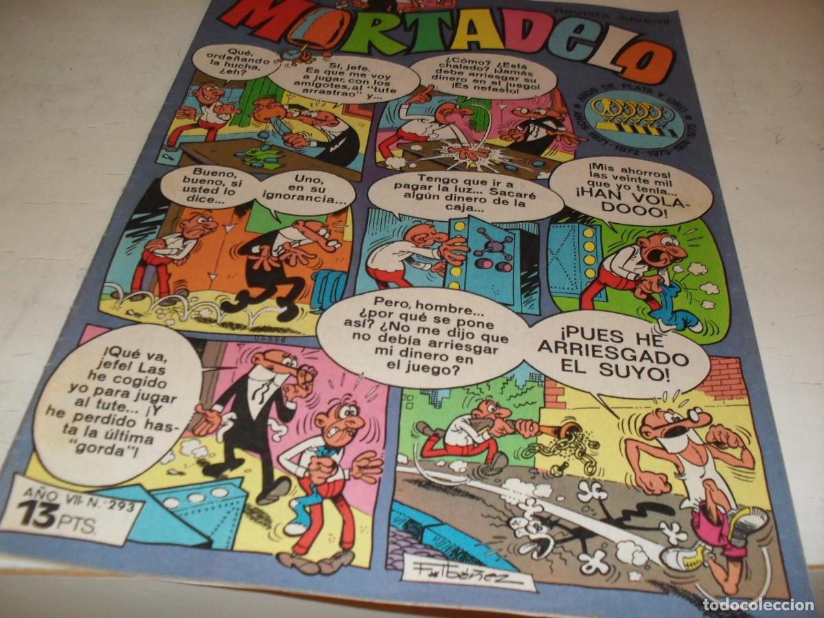 Tebeos: MORTADELO N&ordm; 293,EN CONTRAPORTADA PUBLICIDAD HELADOS CAMY,DE 645,BRUGUERA,1970