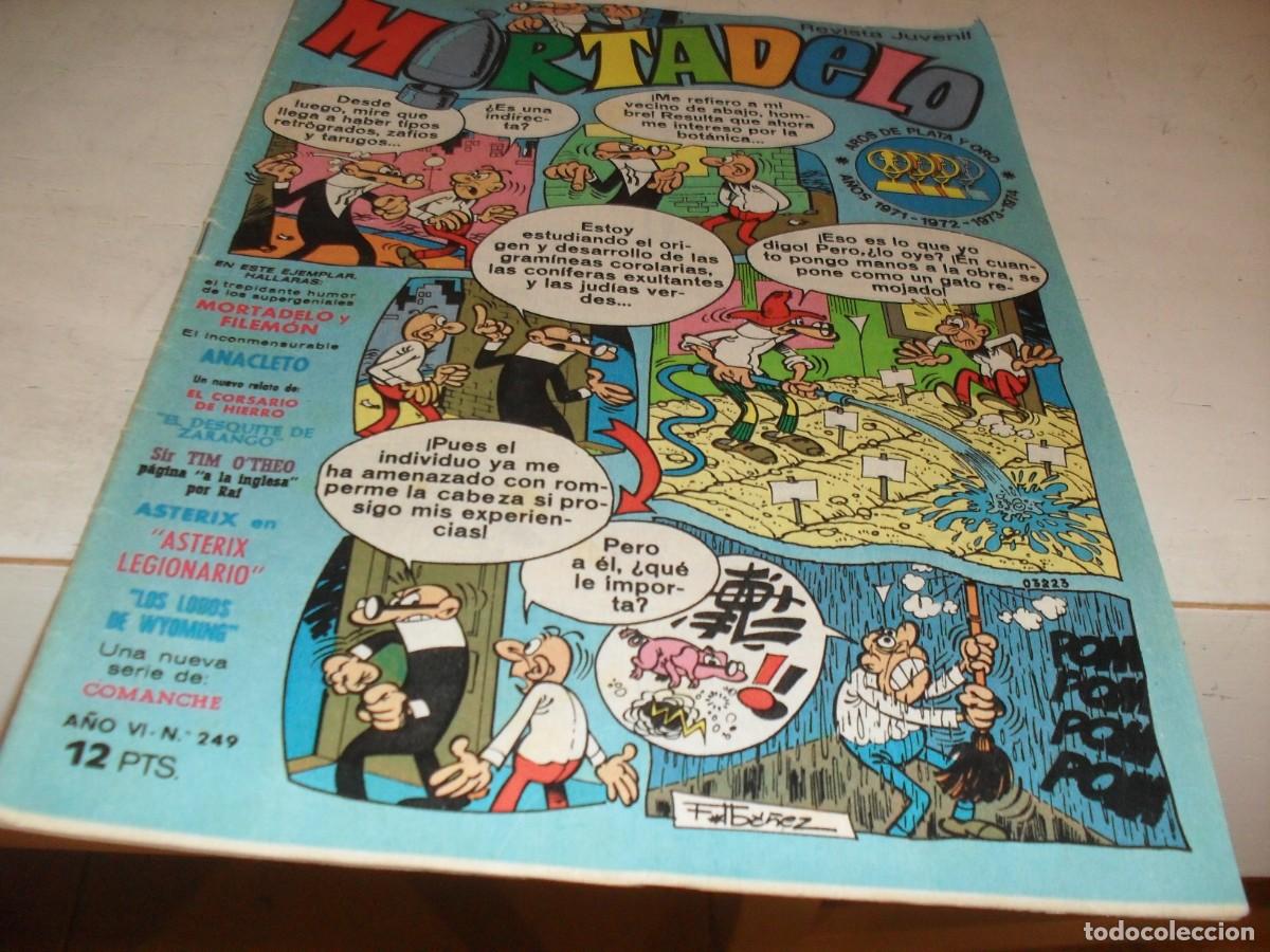Tebeos: MORTADELO N&ordm; 249,CON COMANCHE:LOS LOBOS DE WYOMING,DE 645,BRUGUERA,1970