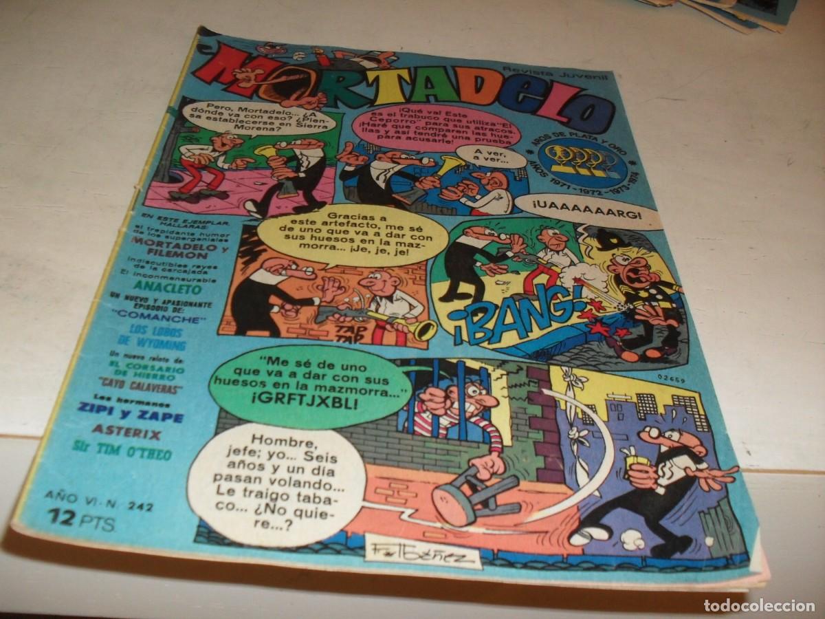 Tebeos: MORTADELO N&ordm; 242,CON EL CORSARIO DE HIERRO,DE 645,BRUGUERA,1970