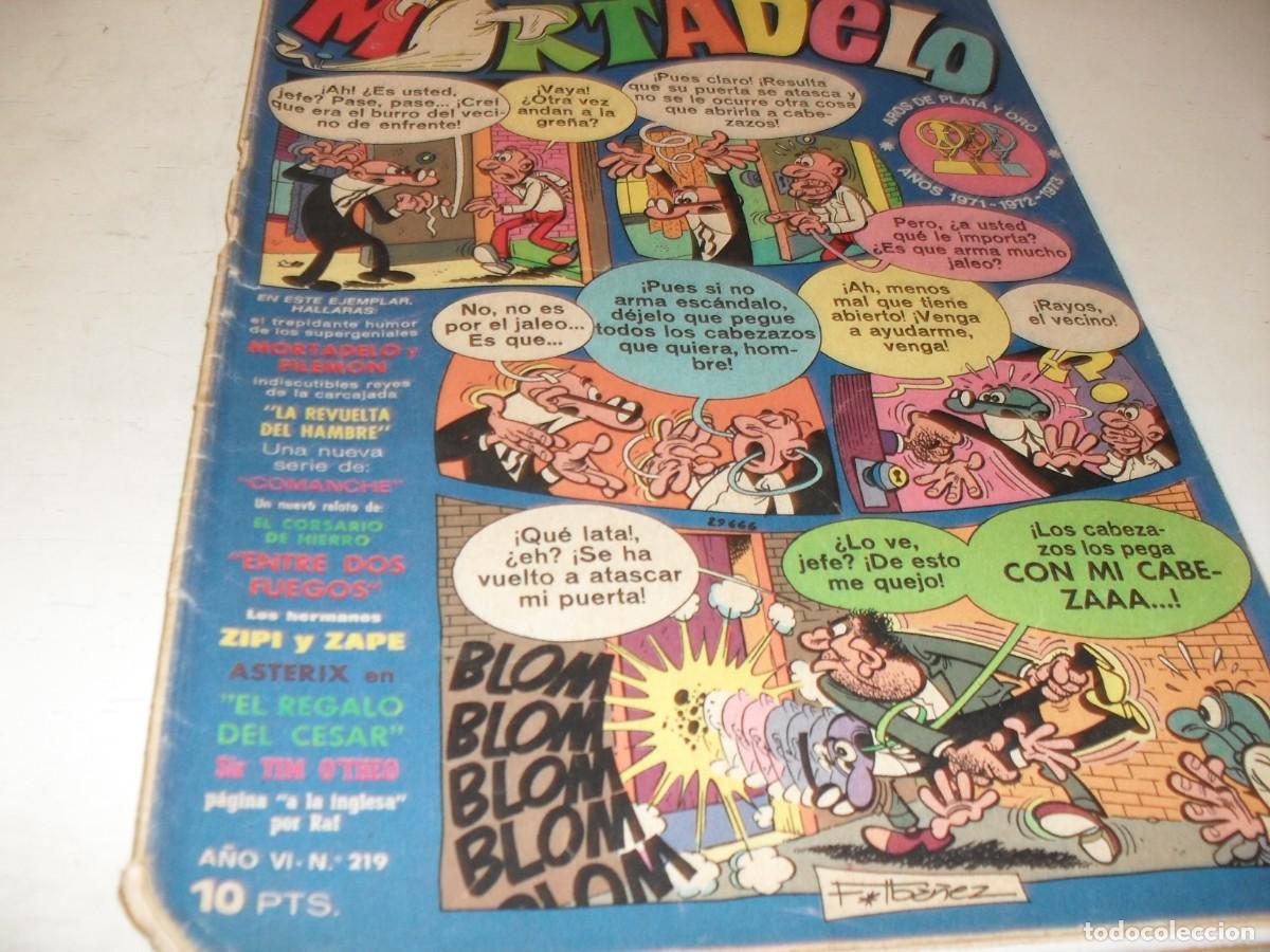 Tebeos: MORTADELO N&ordm; 219,CON MORTADELO APOCRIFO:MONERIAS,DE 645,BRUGUERA,1970