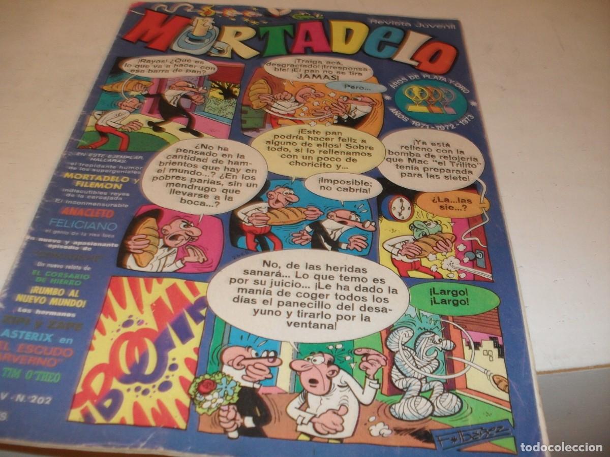 Tebeos: MORTADELO N&ordm; 202,CON MORTADELO APOCRIFO:LLAMADA DE AUXILIO,DE 645,BRUGUERA,1970
