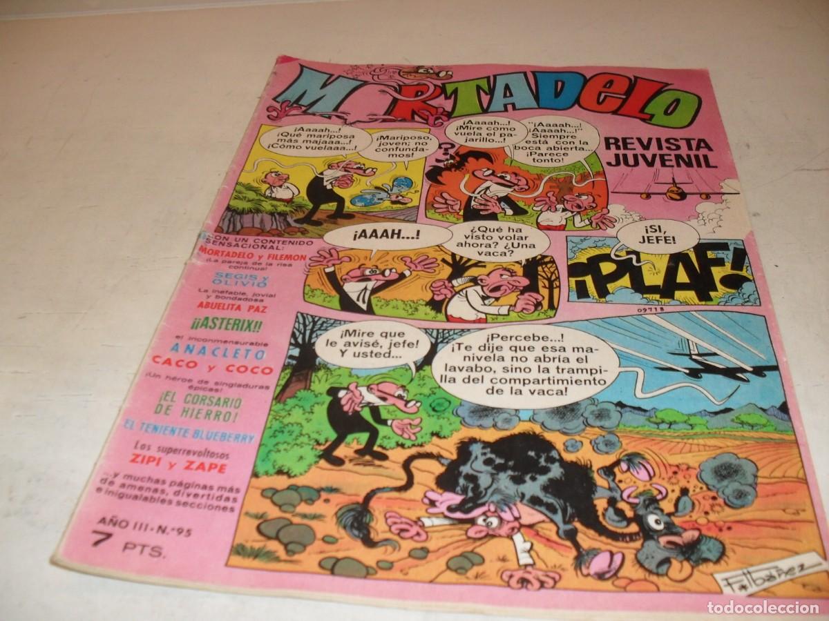 Tebeos: MORTADELO N&ordm; 95,EN CONTRAPORTADA PUBLICIDAD DEL TENIENTE BLUEBERRY,DE 645,BRUGUERA,1970