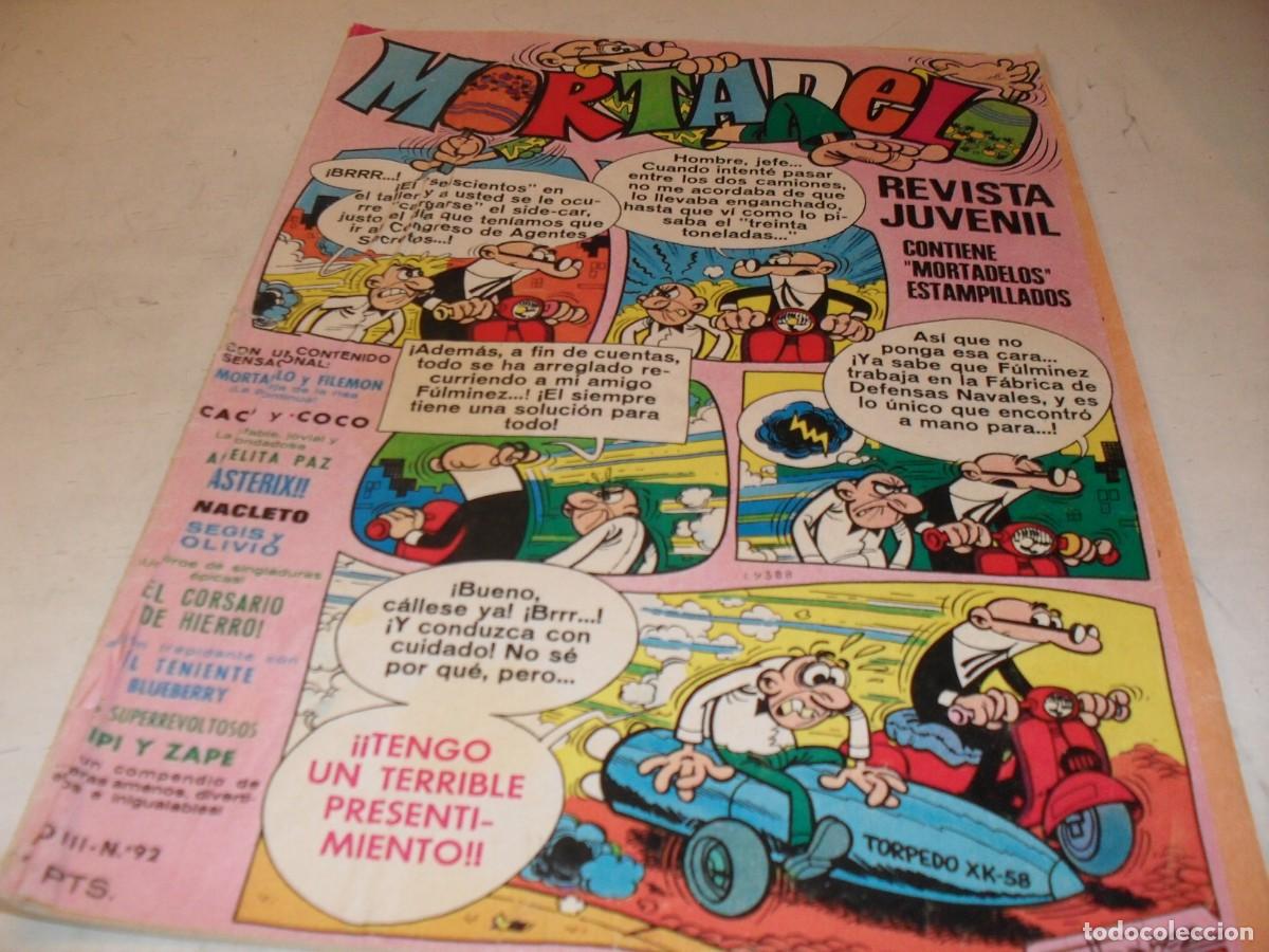 Tebeos: MORTADELO N&ordm; 92,CON BILLETES DE 500,500 Y 1000 MORTADELOS,DE 645,BRUGUERA,1970