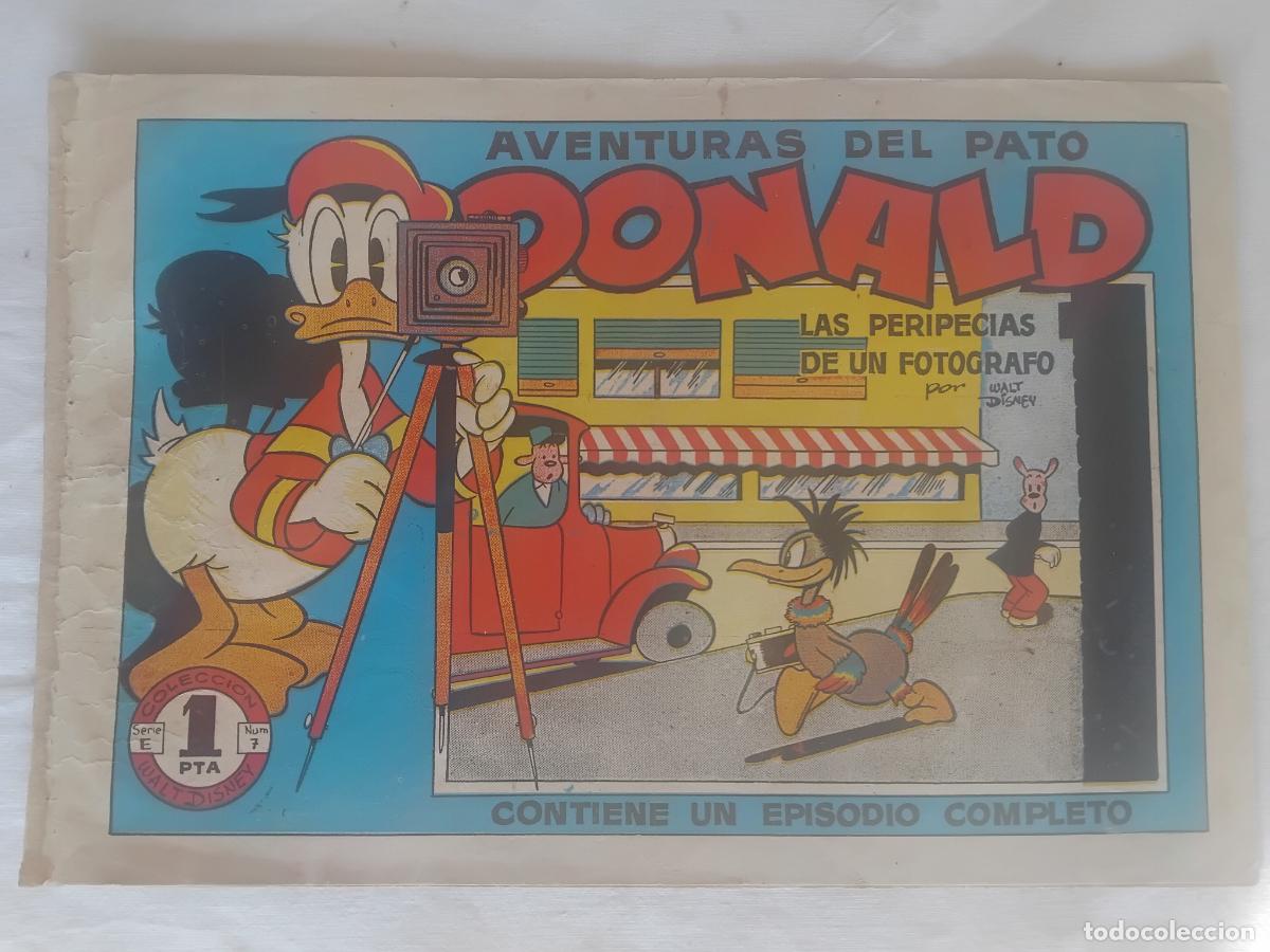 Tebeos: AVENTURAS DEL PATO DONALD. LAS PERIPECIAS DE UN FOTOGRAFO. COLECCION WALT DISNEY. SERIE E N&ordm; 7.