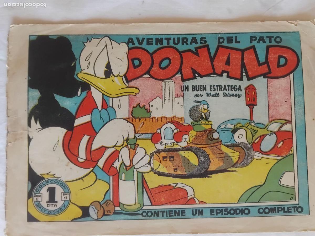 Tebeos: AVENTURAS DEL PATO DONALD. UN BUEN ESTRATEGA. COLECCION WALT DISNEY. SERIE E N&ordm; 11.
