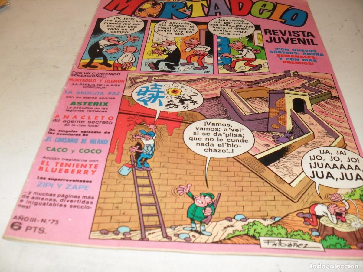 Tebeos: MORTADELO N&ordm; 75,CON LOS BILLETES DE 100,250 Y 500 MORTADELOS,DE 645,BRUGUERA,1970
