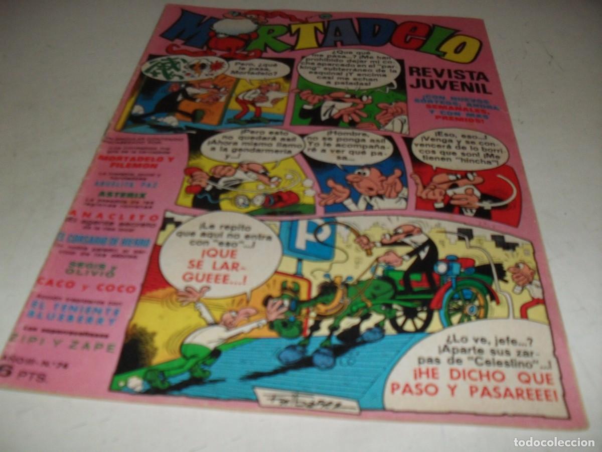 Tebeos: MORTADELO N&ordm; 74,CON LOS BILLETES DE 100,250 Y 500 MORTADELOS,DE 645,BRUGUERA,1970