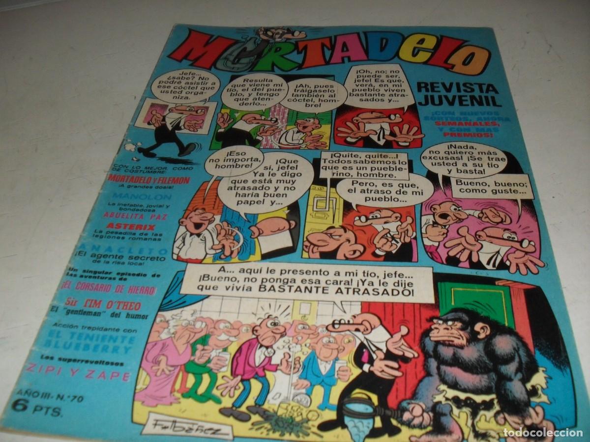 Tebeos: MORTADELO N&ordm; 70,SIN BILLETES DE MORTADELOS,DE 645,BRUGUERA,1970