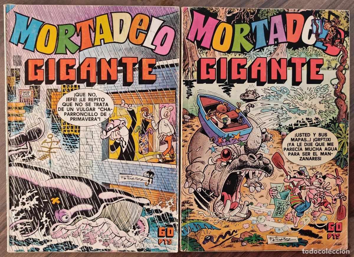 BDs: MORTADELO GIGANTE n&ordm; 16 y 18 (Bruguera 1976/77) Morane, Hazard, Astra, Aventura en el fondo del mar.