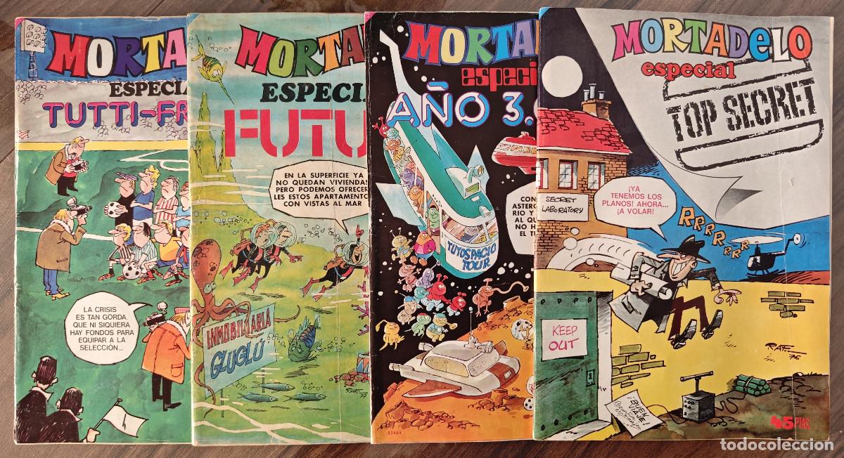 BDs: MORTADELO ESPECIAL n&ordm; 12, 18, 22 y 24 (Bruguera 1976/77) 4 tebeos.
