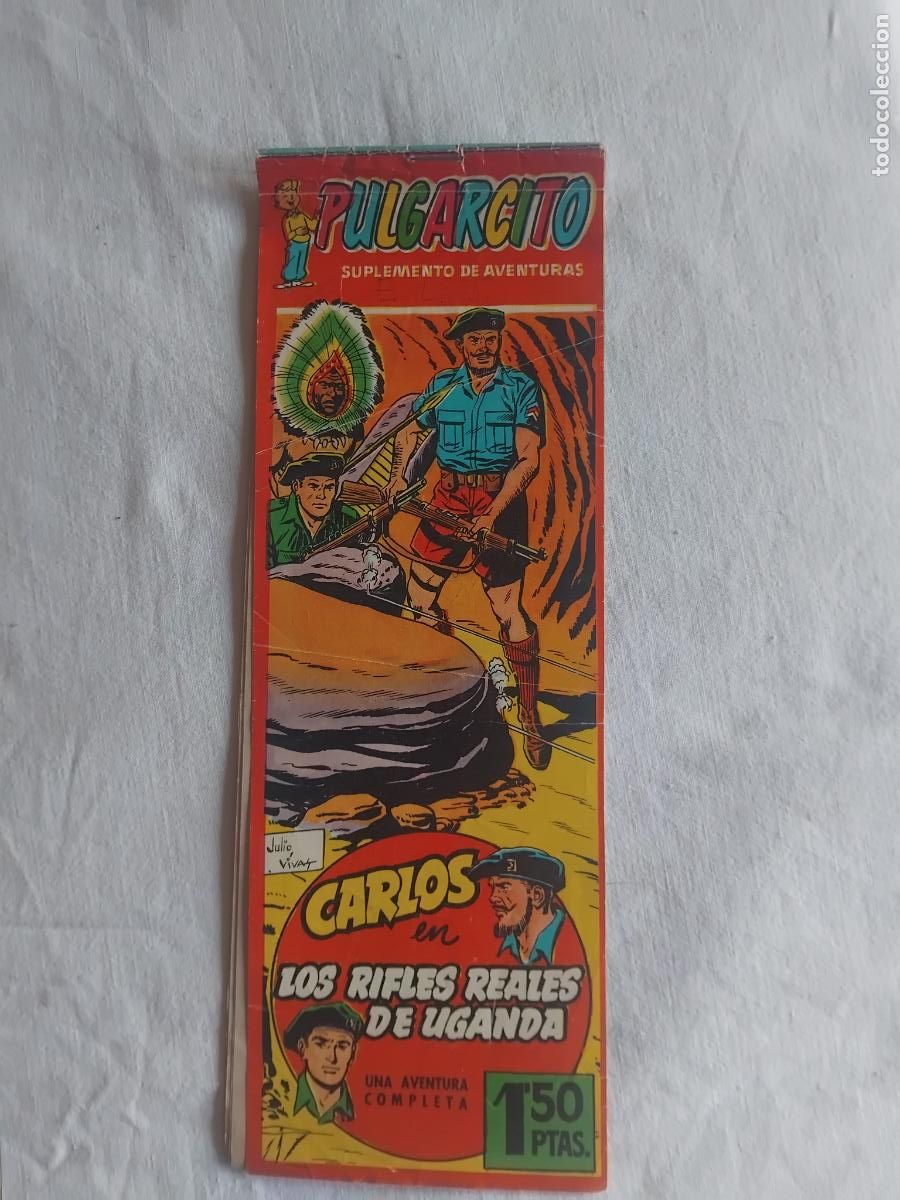 Tebeos: CARLOS EN LOS RIFLES REALES DE UGANDA. SUPLEMENTO PULGARCITO N&ordm; 1253 SERIE AVENTURAS N&ordm; 17