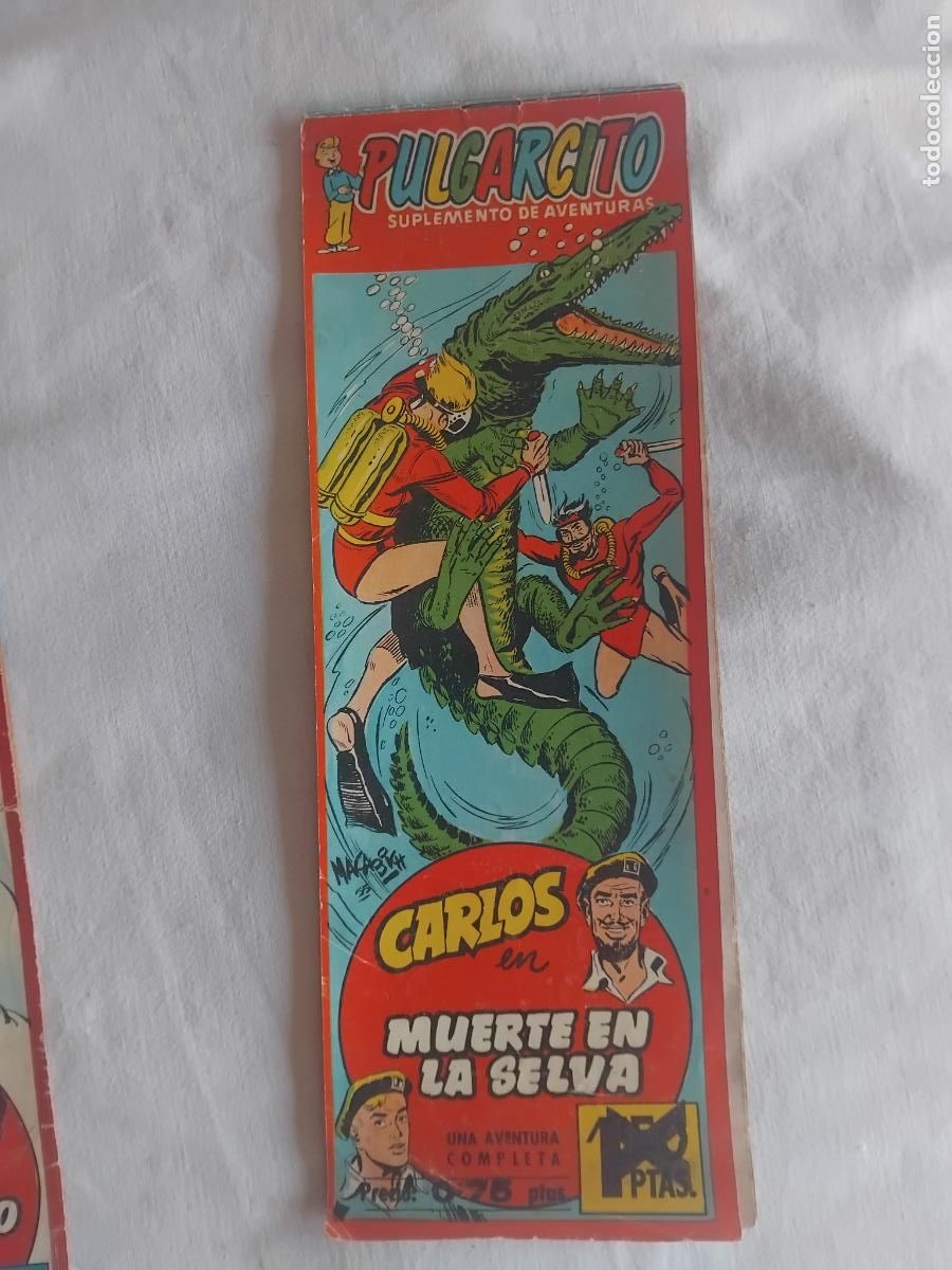 Tebeos: CARLOS EN MUERTE EN LA SELVA SUPLEMENTO PULGARCITO N&ordm; 1269 SERIE AVENTURAS N&ordm; 37