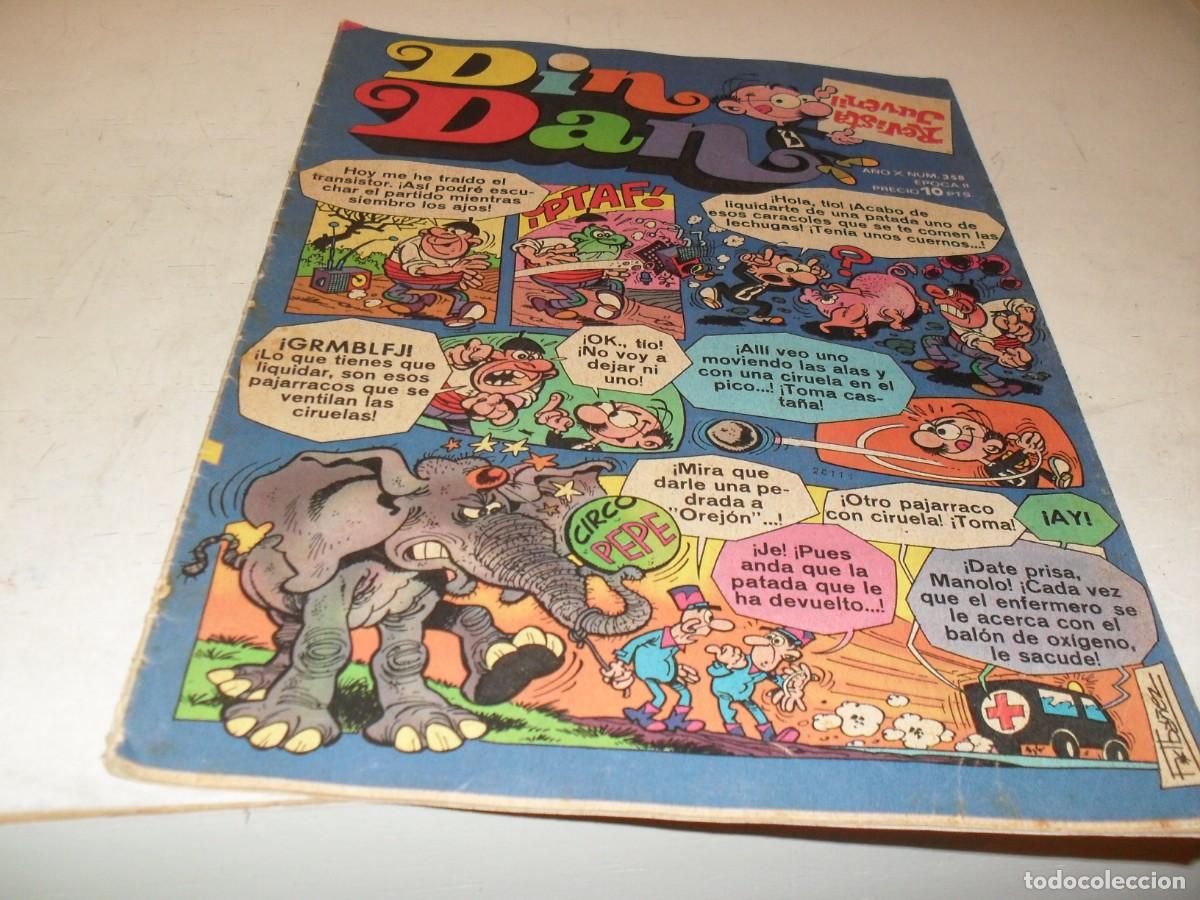 Tebeos: DIN DAN,2&ordf; EPOCA,N&ordm; 358,CON MARI PILI Y LEOPOLDINO,DE I&Ntilde;IGO,DE 385,BRUGUERA,1968