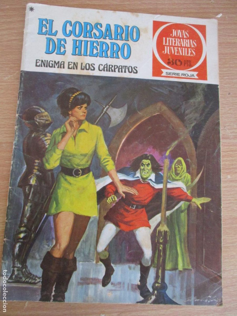 Tebeos: JOYAS LITER&Aacute;RIAS JUVENILES, SERIE ROJA, N&ordm;. 20 - EL CORSARIO DE HIERRO-EDT: BRUGUERA- 1978