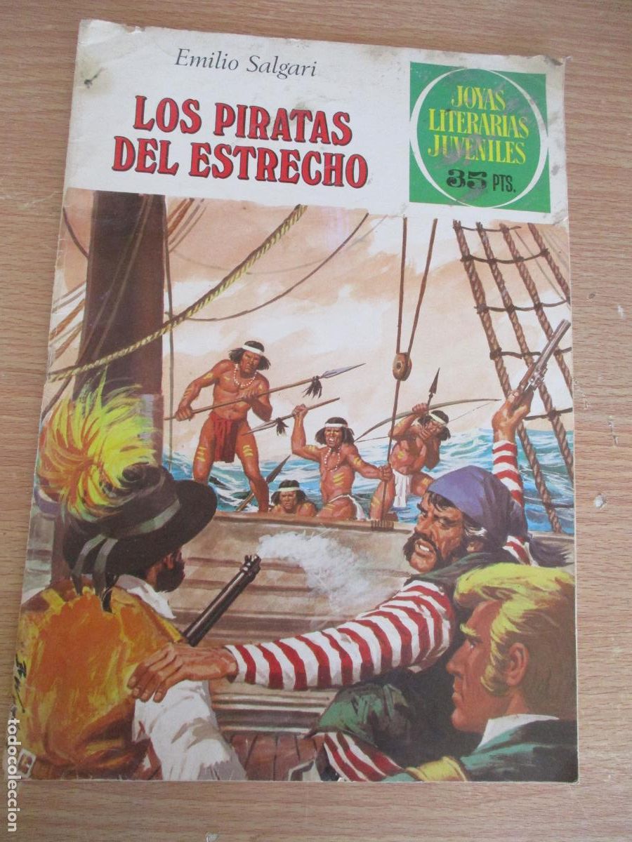 Tebeos: JOYAS LITER&Aacute;RIAS JUVENILES, N&ordm;. 220 - LOS PIRATAS DEL ESTRECHO-EDT: BRUGUERA.-1979