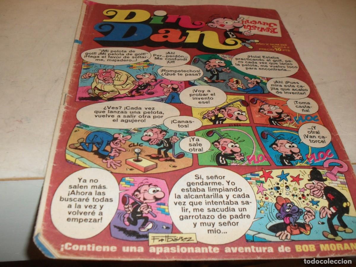 Tebeos: DIN DAN,2&ordf; EPOCA,N&ordm; 326,EN INTERIOR PUBLICIDAD DE MU&Ntilde;ECA NANCY,DE 385,BRUGUERA,1968