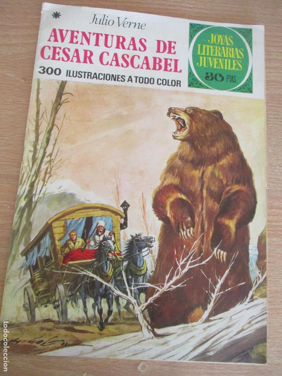Tebeos: JOYAS LITER&Aacute;RIAS JUVENILES, N&ordm;. 104 - AVENTURAS DE C&Eacute;SAR CASCABEL-EDT: BRUGUERA.-1978