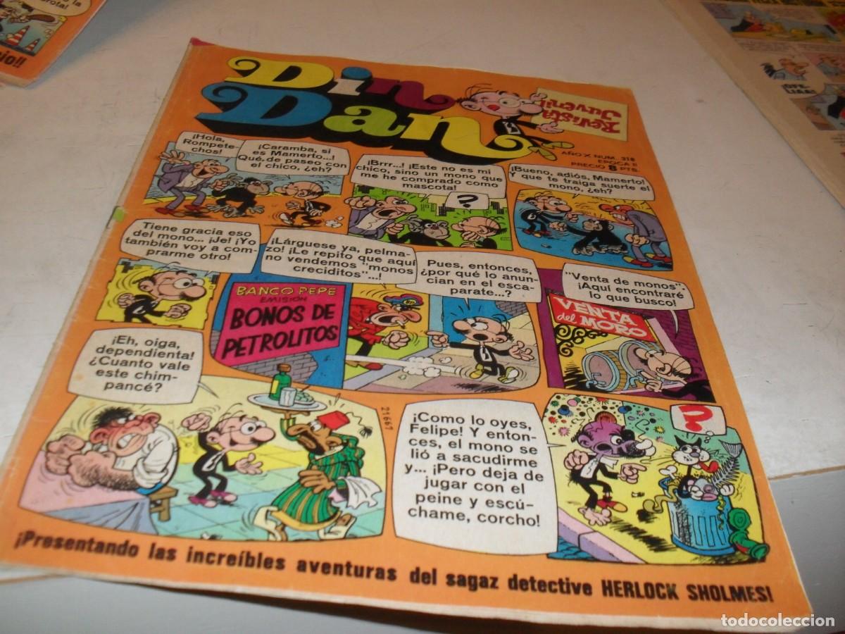 Tebeos: DIN DAN,2&ordf; EPOCA,N&ordm; 318,CON RARA SERIE;CHITON,SE RUEDA,DE 385,BRUGUERA,1968