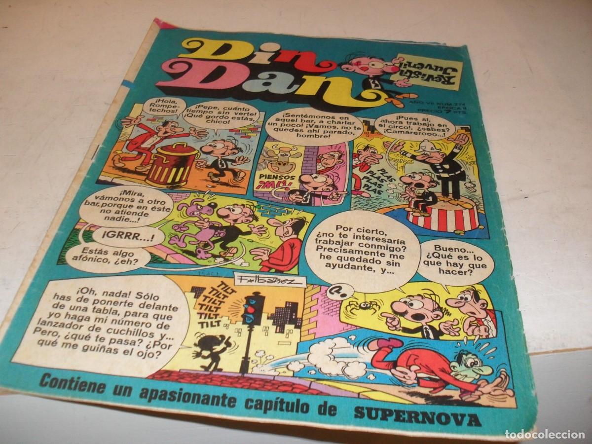 Tebeos: DIN DAN,2&ordf; EPOCA,N&ordm; 274,CON LA PANTERA ROSA,DE 385,BRUGUERA,1968