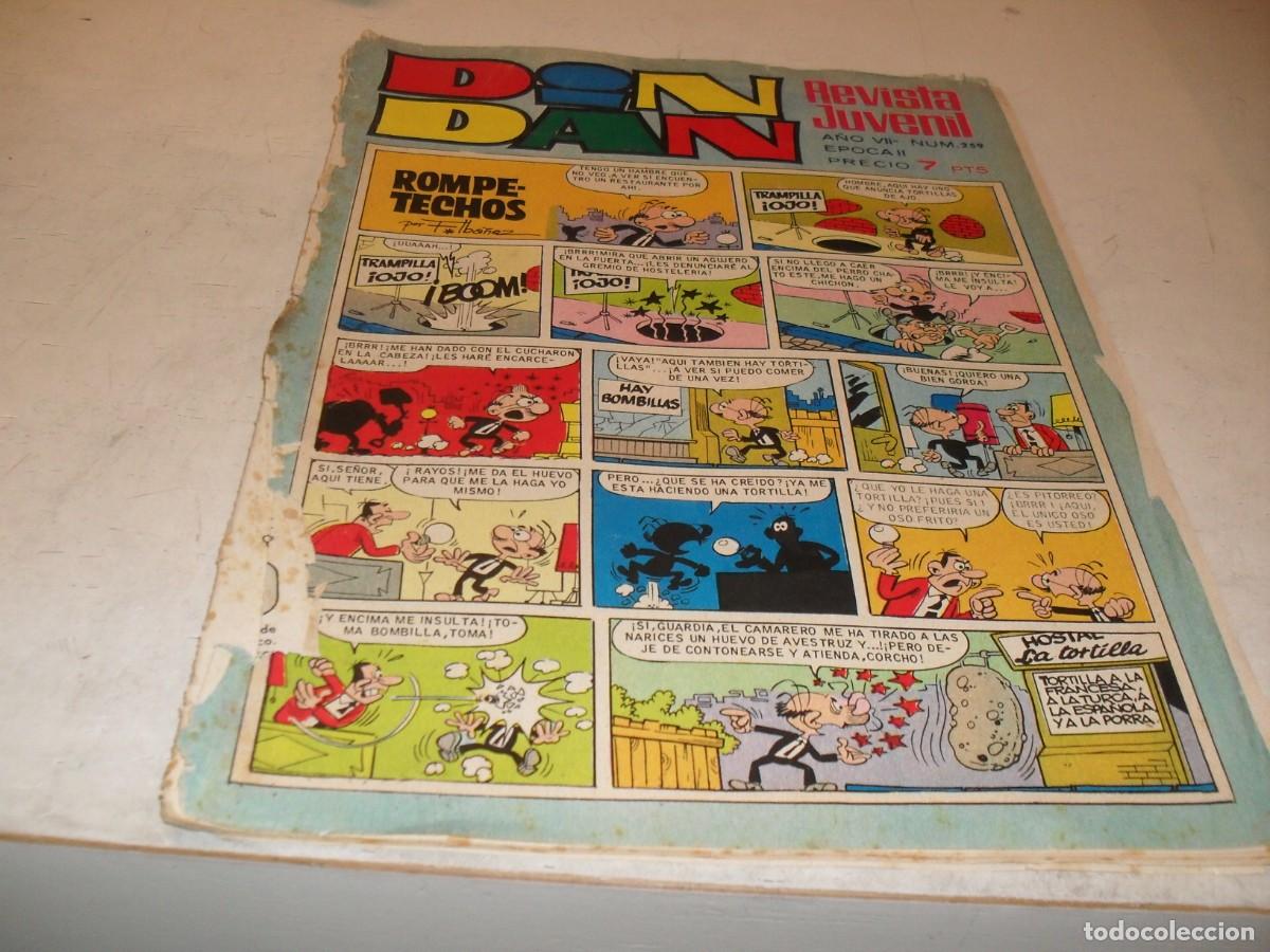 Tebeos: DIN DAN,2&ordf; EPOCA,N&ordm; 259,EN INTERIOR PUBLICIDAD NUEVO ALBUM BIMBO,DE 385,BRUGUERA,1968
